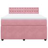 vidaXL Cama box spring con colch&oacute;n terciopelo rosa 140x190 cm