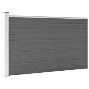vidaXL Valla de jard&iacute;n de WPC gris 175x105 cm