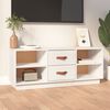 vidaXL Mueble de TV de madera maciza de pino blanco 100x34x40 cm