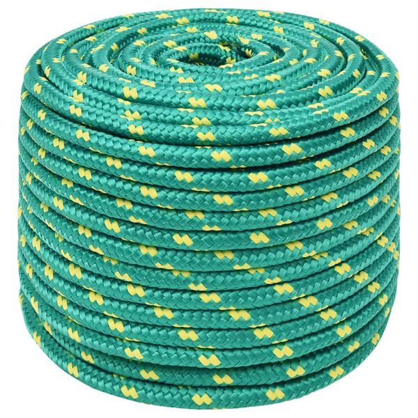 vidaXL Cuerda de barco polipropileno verde 12 mm 50 m