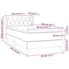vidaXL Cama box spring con colch&oacute;n tela marr&oacute;n oscuro 80x200 cm