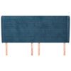 vidaXL Cabecero con orejas de terciopelo azul oscuro 163x23x118/128 cm