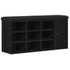 vidaXL Banco de almacenamiento Roble Negro 102 x 32 x 50 cm