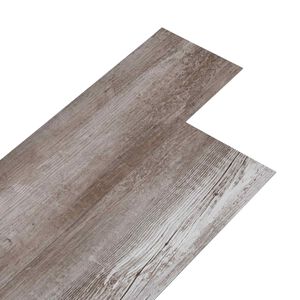 vidaXL Laminas de Suelo de PVC Autoadhesivas Madera Marr&oacute;n Mate