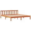vidaXL Cama con estantería sin colchón madera maciza marrón 200x200 cm