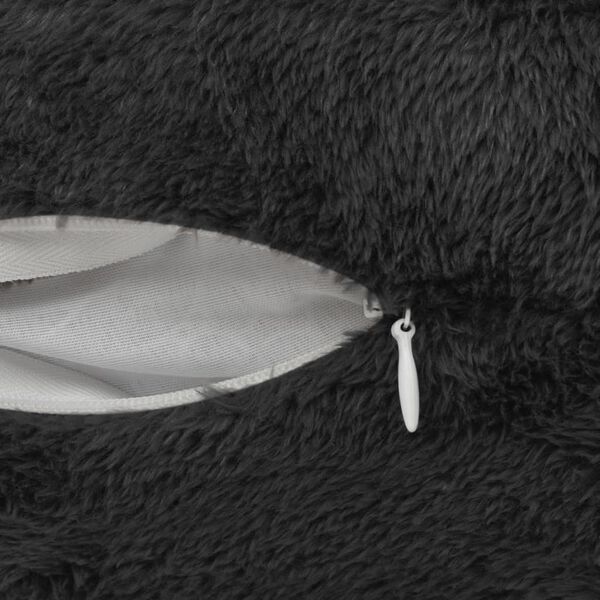 vidaXL Fundas de coj&iacute;n 2 uds cuero sint&eacute;tico negro 50x50 cm