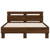 vidaXL Cama con cabecero madera de ingenier&iacute;a marr&oacute;n roble 120x190 cm