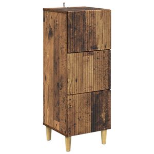 vidaXL Cajonera Madera envejecida 33 x 34,5 x 90 cm