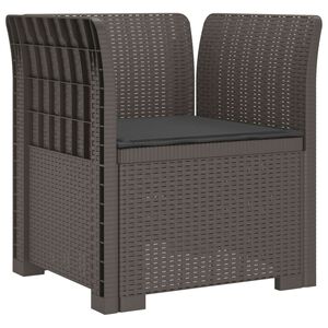 vidaXL Sill&oacute;n Individual con Coj&iacute;n Apariencia de Ratan PP Gris Claro