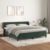 vidaXL Cama box spring con colch&oacute;n terciopelo verde oscuro 160x200 cm