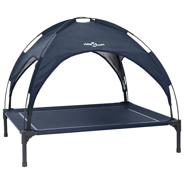 vidaXL Cama para perro Manual Azul marino 90 x 81 x 80,5 cm Acero