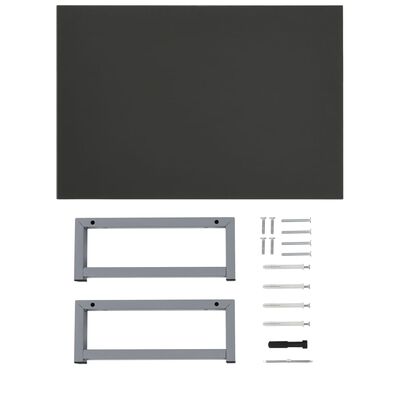 vidaXL Mueble de cuarto de baño gris 60x40x16,3 cm
