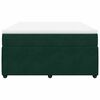 vidaXL Cama box spring con colch&oacute;n terciopelo verde oscuro 160x200 cm