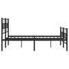 vidaXL Estructura cama sin colch&oacute;n con estribo metal negro 140x200 cm