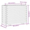 vidaXL Jardinera madera maciza de pino marrón cera 90x40x72 cm