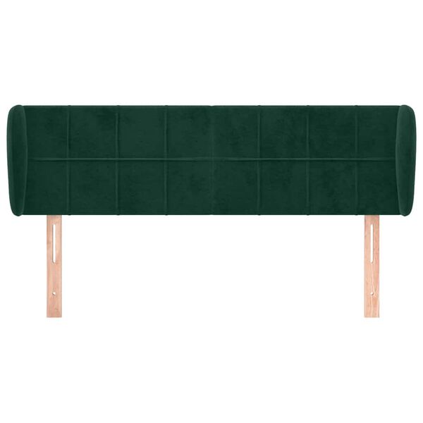 vidaXL Cabecero de terciopelo verde oscuro 147x23x78/88 cm
