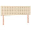 vidaXL Cama box spring con colch&oacute;n tela color crema 140x190 cm