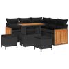 vidaXL Conjunto de sof&aacute;s de jard&iacute;n con coj&iacute;n 8 pcs Negro
