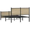 vidaXL Estructura de cama sin colchón metal roble Sonoma 120x200 cm