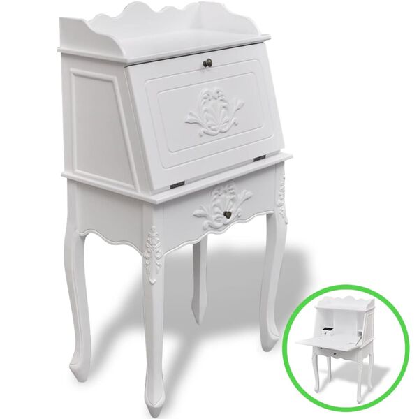 vidaXL Escritorio de estilo francés de madera