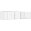 vidaXL Jaula para perro Plateado 600 x 200 x 200 cm Acero Galvanizado