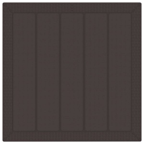 vidaXL Conjunto de Comedor de Jard&iacute;n 3 pcs Marr&oacute;n Polipropileno