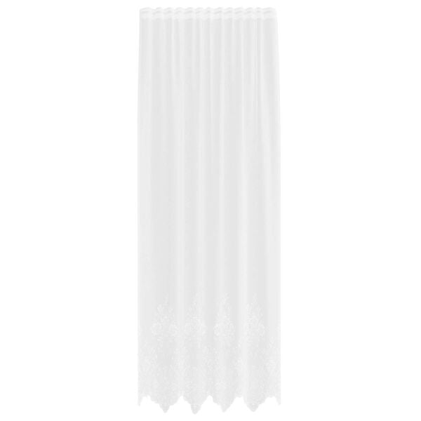 vidaXL Cortina de Encaje con cortinas Floral 260 x 150 cm Poli&eacute;ster