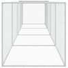 vidaXL Gallinero con techo acero galvanizado gris claro 403x98x90 cm