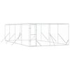 vidaXL Perrera de exterior acero galvanizado plateado 4x8x2 m
