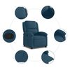 vidaXL Sill&oacute;n reclinable de terciopelo azul