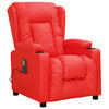 vidaXL Sill&oacute;n de masaje de cuero sint&eacute;tico rojo