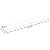 vidaXL Tablero mesa madera tratada borde vivo marr&oacute;n 220x40x(2-6) cm