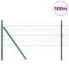 vidaXL Poste de Valla Gris 100 x 0,4 m (malla de 36 mm) Acero y PVC