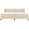 vidaXL Cama tipo Box Spring con colch&oacute;n Crema 200 x 200 cm tela