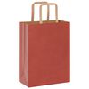 vidaXL Bolsas de papel con asas 50 uds rojo 21x11x28 cm