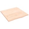 vidaXL Tablero de mesa madera maciza de roble sin tratar 60x60x2 cm