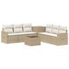 vidaXL Juego de Sof&aacute; 8 uds. Beige y blanco crema