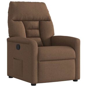 vidaXL Sill&oacute;n reclinable de tela marr&oacute;n