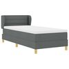 vidaXL Cama tipo Box Spring con colch&oacute;n Gris oscuro 80 x 200 cm tela
