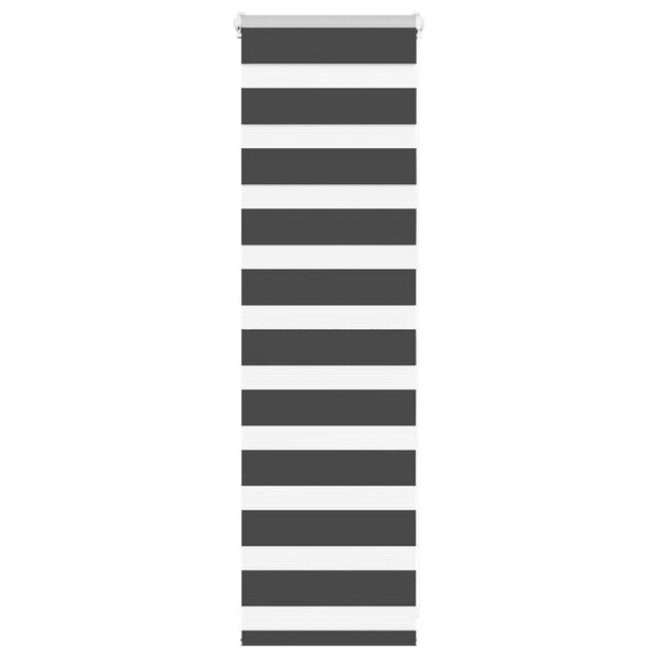 vidaXL Estor cebra negro 50x100 cm tejido ancho 45,9 cm poli&eacute;ster