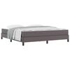 vidaXL Estructura de cama con colchón Gris 180 x 200 cm tela