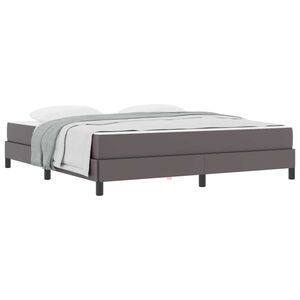 vidaXL Estructura de cama con colch&oacute;n Gris 180 x 200 cm tela