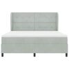 vidaXL Cama tipo Box Spring Gris Claro 200 x 180 cm Poli&eacute;ster
