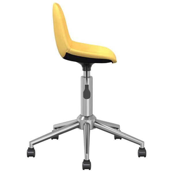 vidaXL Sillas de comedor giratorias 4 unidades tela amarillo