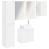 vidaXL Juego de Muebles de Ba&ntilde;o 5 uds. Blanco Madera de ingenier&iacute;a
