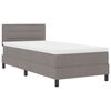 vidaXL Cama tipo Box Spring con cabecera Manual Taup&eacute; 90 x 190 cm tela