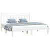 vidaXL Estructura de cama madera maciza blanco Supe King 180x200 cm