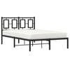 vidaXL Estructura cama sin colch&oacute;n con cabecero metal negro 120x200 cm