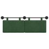 vidaXL Cabecera Colgante Liso Verde Selva 150 x 55 x 5 cm Tela de Pana