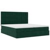 vidaXL Estructura de cama otomana colchones terciopelo verde oscuro